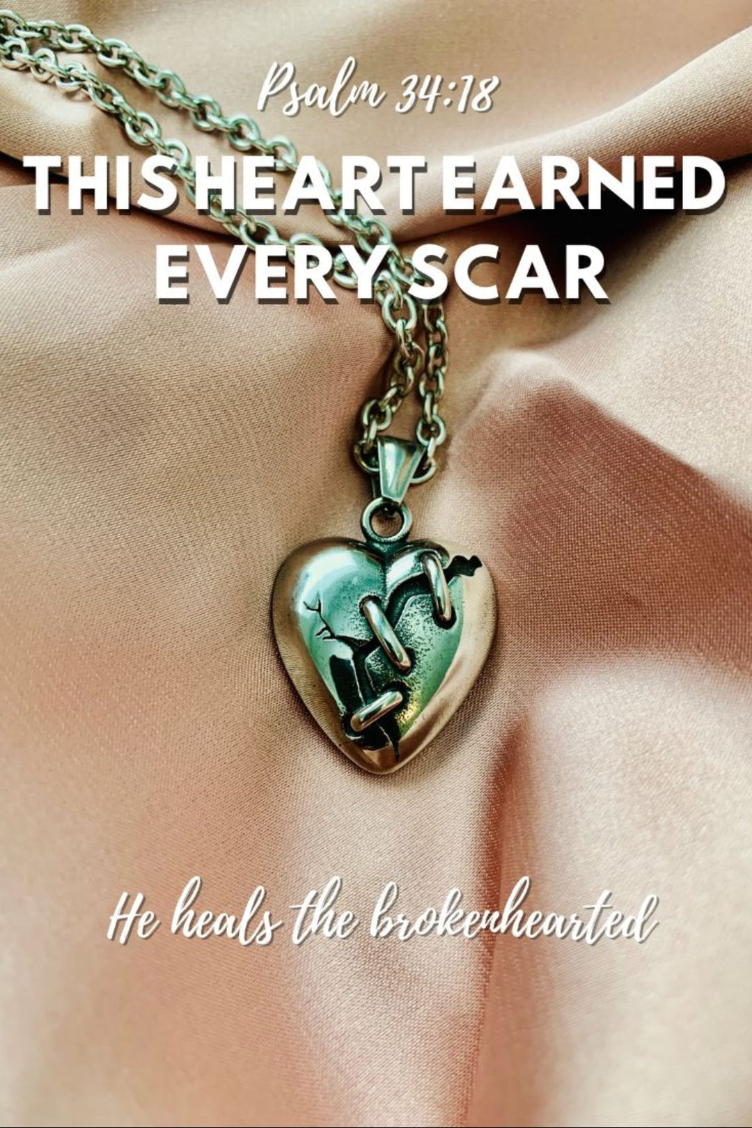 This Heart Earned Every Scar - The Survivor's Anthem - Stainless Steel Necklace   Necklaces Joy & Country