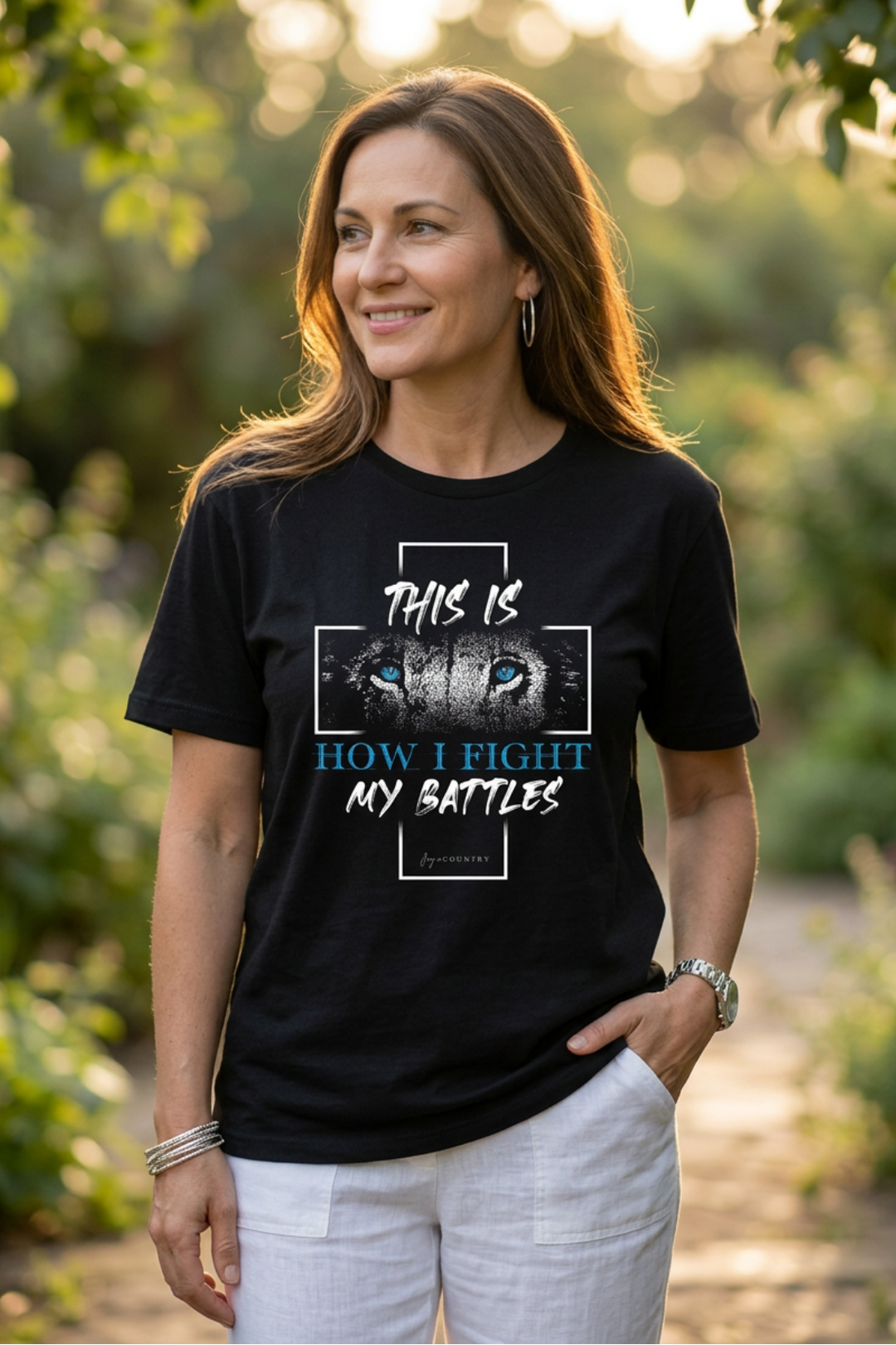 This is How I Fight My Battles - Unisex Crew-Neck Tee   T-Shirt Joy & Country