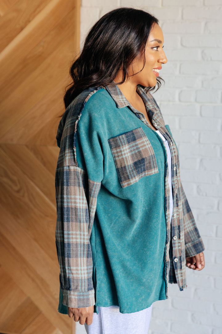 Tied for Time Thermal Plaid Button Up   Tops Joy & Country