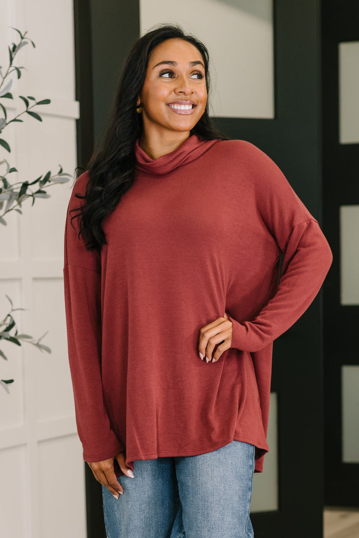 Jetset Cowl Neck Pullover – Wine   Shirts & Tops Joy & Country