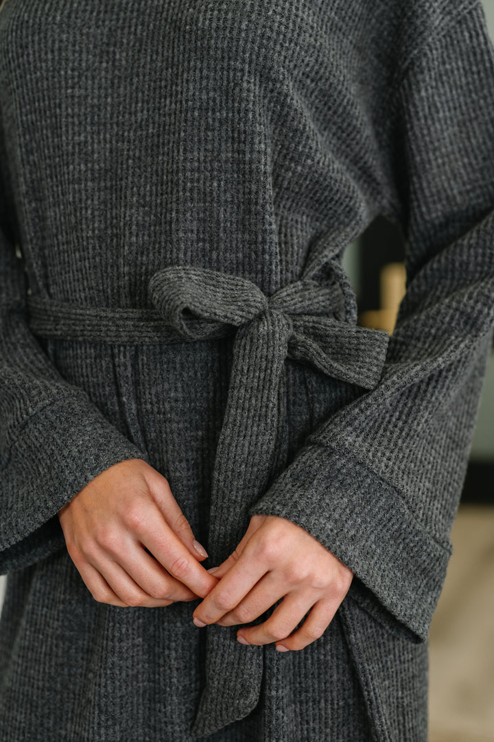 Travel Plush Knit Dress in Charcoal   Womens Joy & Country