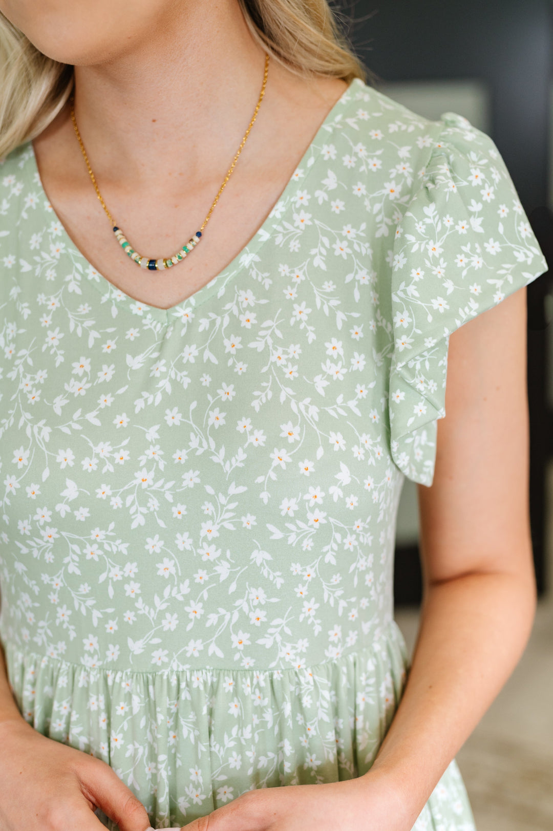 Twirl Me Softly Flutter Sleeve Dress in Sage   Womens Joy & Country