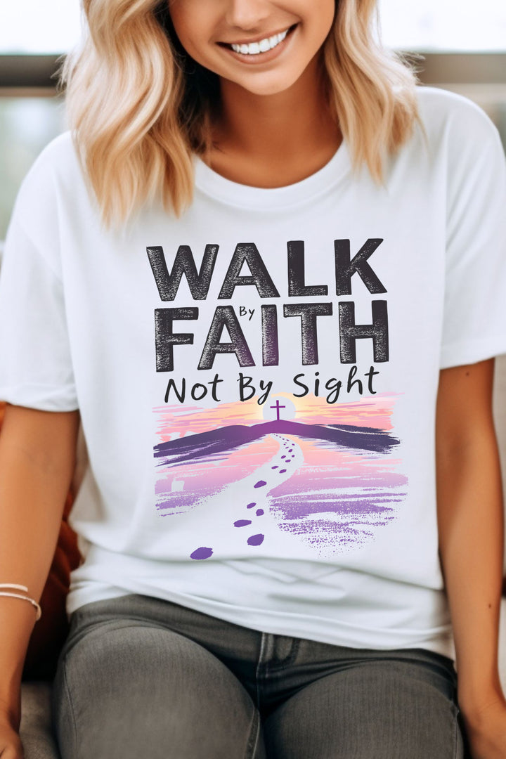 Walk By Faith Not By Sight - Unisex Crew-Neck Tee - Joy & Country