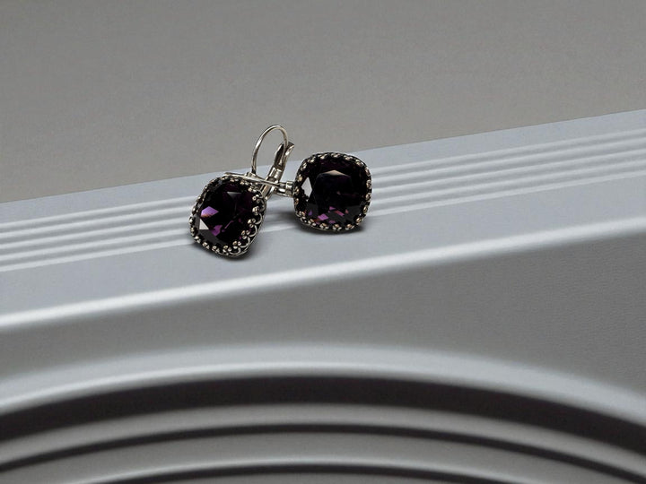 [PRE-ORDER] Wear His Reflection - Antique-Wrapped Crystal Lever-Back Earrings [SHIPS IN 1-2 WEEKS]