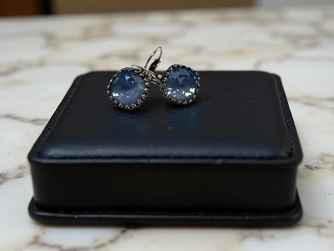 [PRE-ORDER] Wear His Reflection - Antique-Wrapped Crystal Lever-Back Earrings [SHIPS IN 1-2 WEEKS]