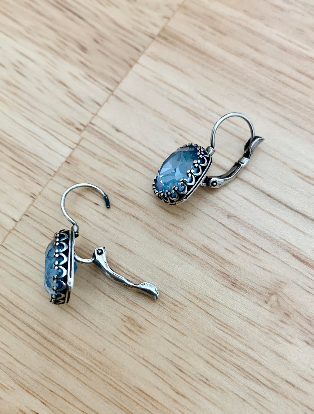 [PRE-ORDER] Wear His Reflection - Antique-Wrapped Crystal Lever-Back Earrings [SHIPS IN 1-2 WEEKS]