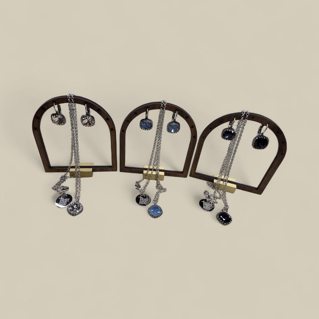 [PRE-ORDER] Wear His Reflection Antique-Wrapped Crystal Pendant - Trust God Charm [SHIPS IN 1-2 WEEKS]   Necklaces Joy & Country