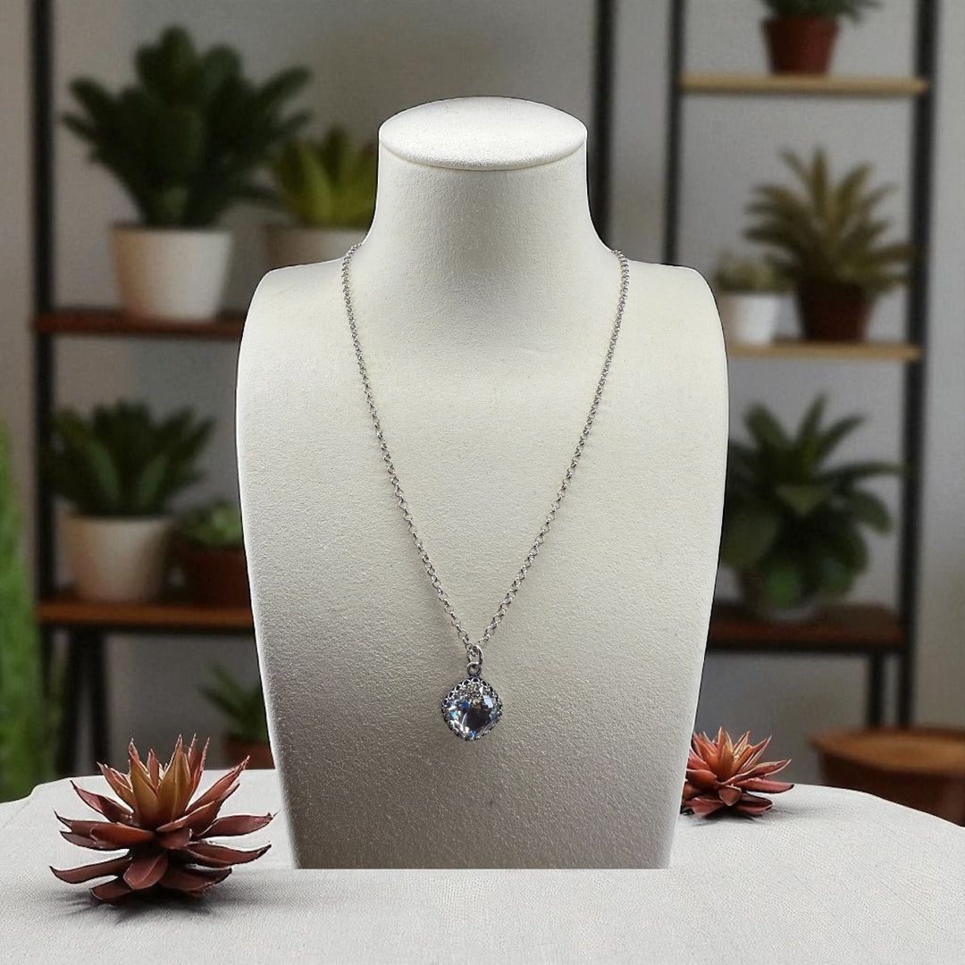 [PRE-ORDER] Wear His Reflection Antique-Wrapped Crystal Pendant - Trust God Charm [SHIPS IN 1-2 WEEKS]