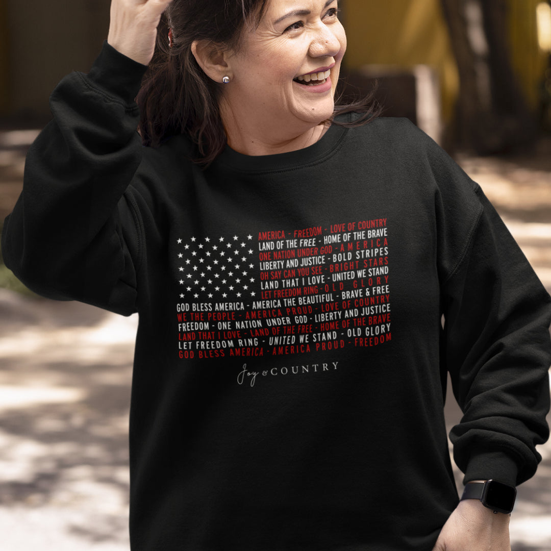 We Love America - Unisex Crew-Neck Sweatshirt
