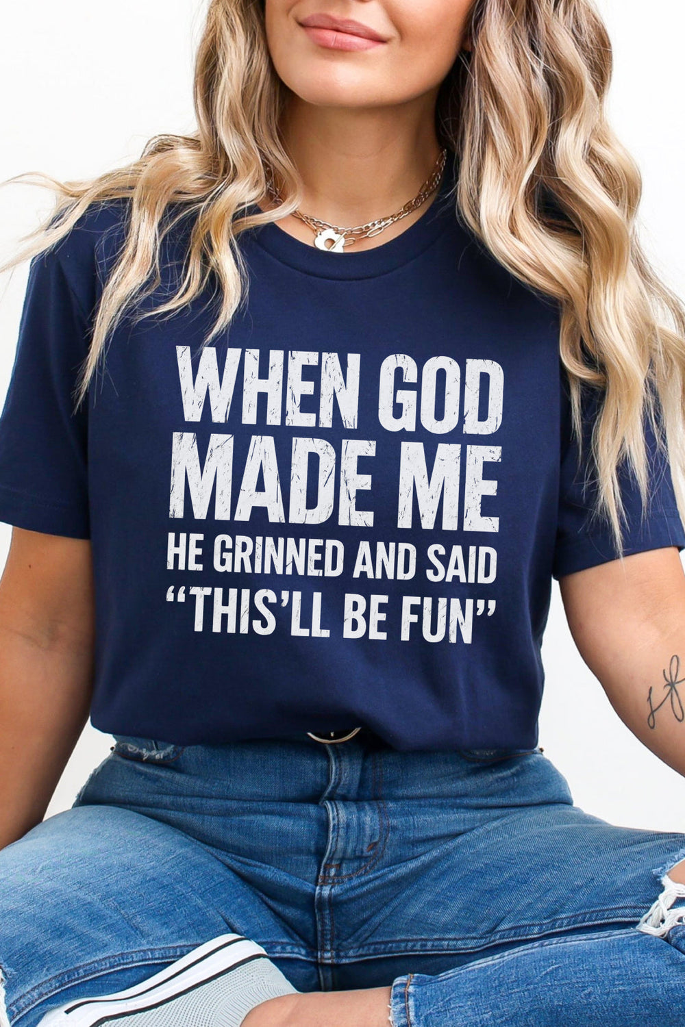 When God Made Me - Unisex Crew-Neck Tee   T-Shirt Joy & Country