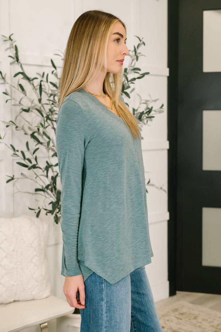 Ocean Air Relaxed V-Neck Top