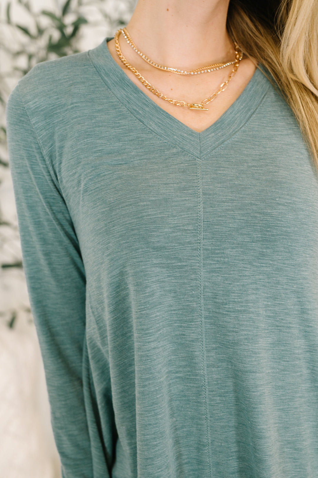 Ocean Air Relaxed V-Neck Top