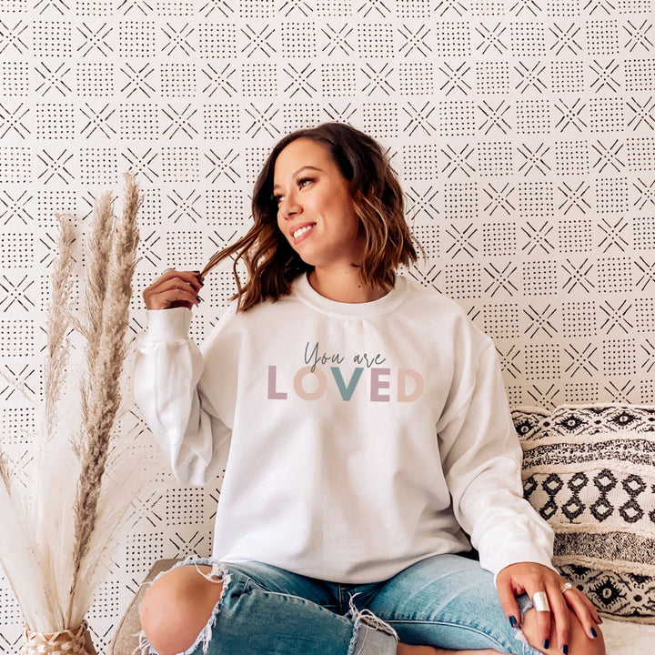 You are Loved - Unisex Crew-Neck Sweatshirt   Sweatshirt Joy & Country