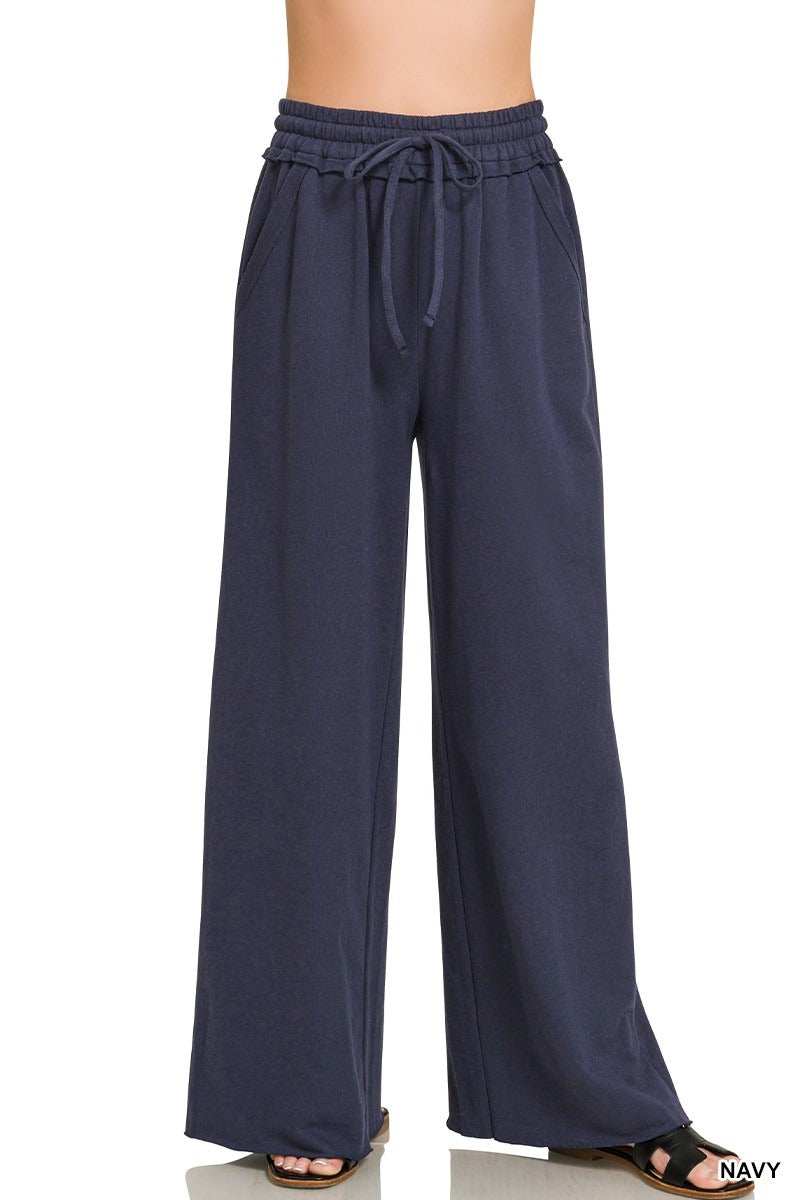 Cloud Comfort French Terry Wide Leg Sweatpants   Pants Joy & Country