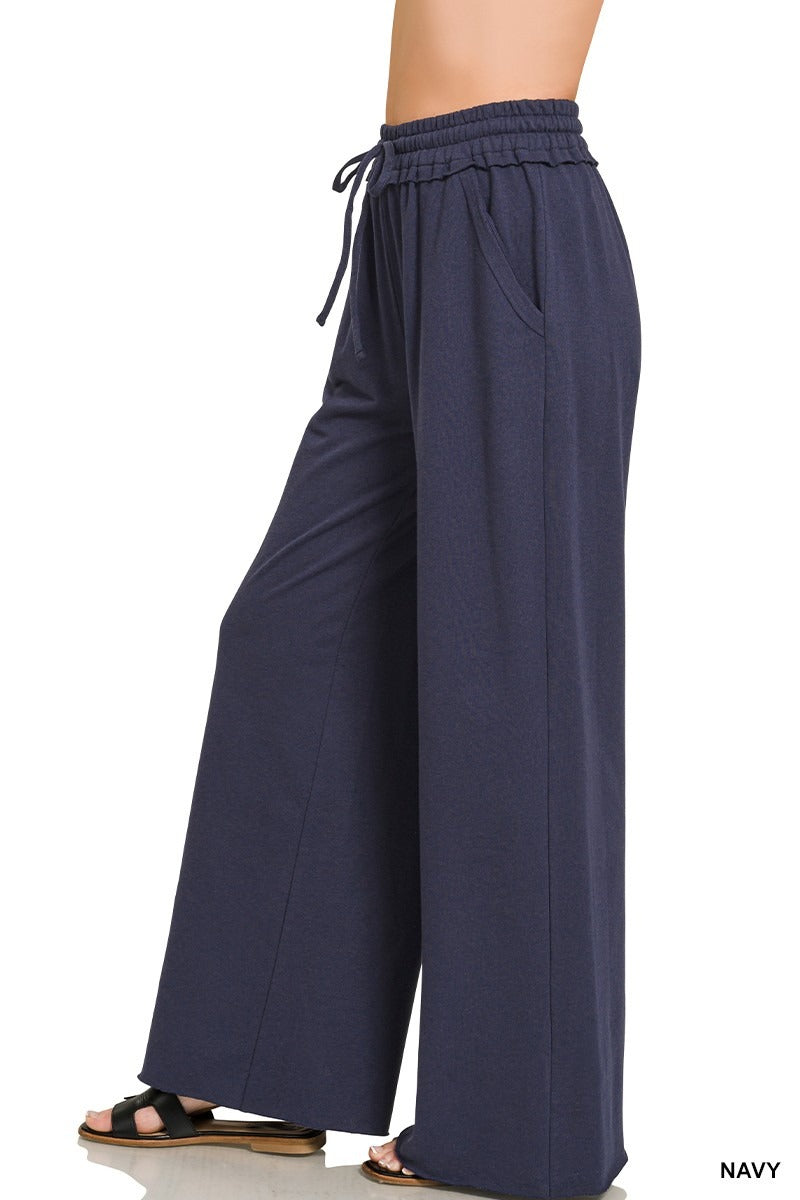 Cloud Comfort French Terry Wide Leg Sweatpants   Pants Joy & Country