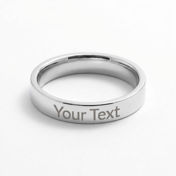 Personalized Engraved Message Ring (Stainless Steel)