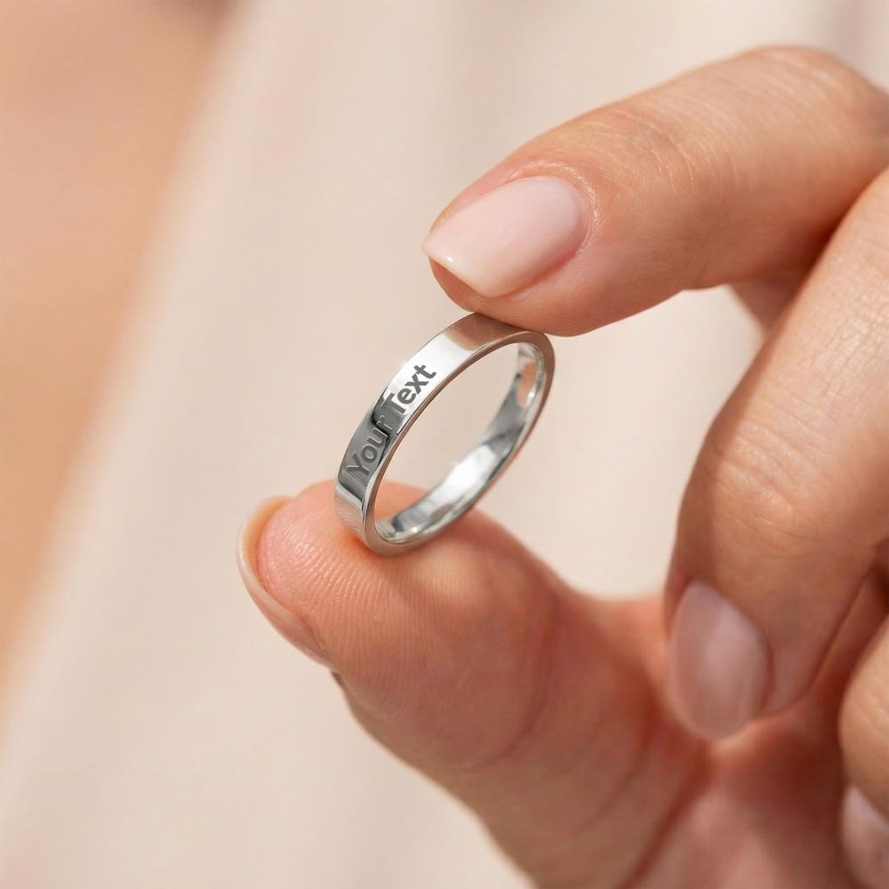 Personalized Engraved Message Ring (Stainless Steel)