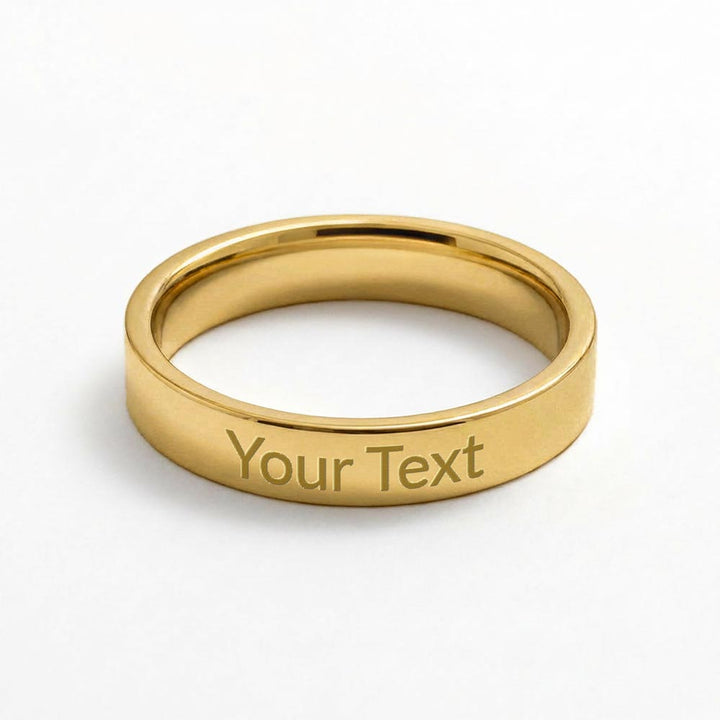 Personalized Engraved Message Ring (Stainless Steel)