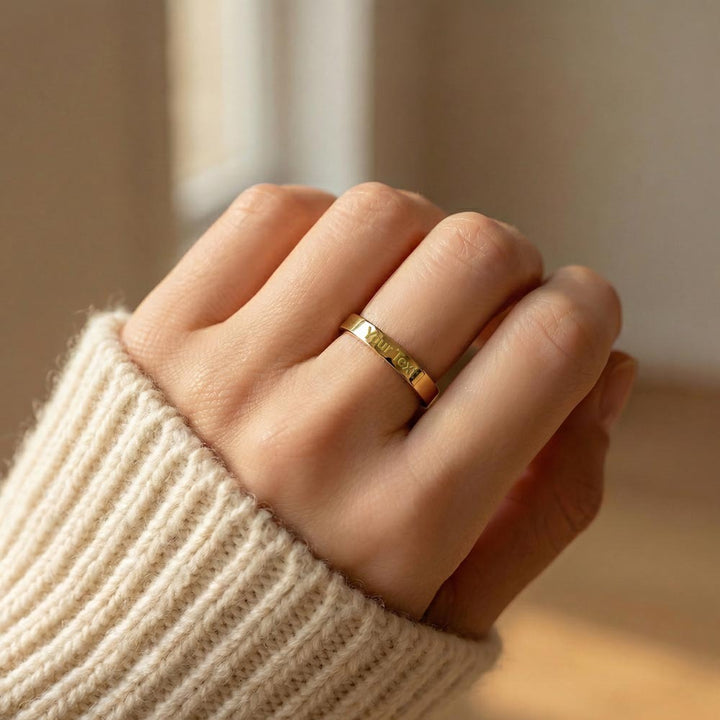 Personalized Engraved Message Ring (Stainless Steel)