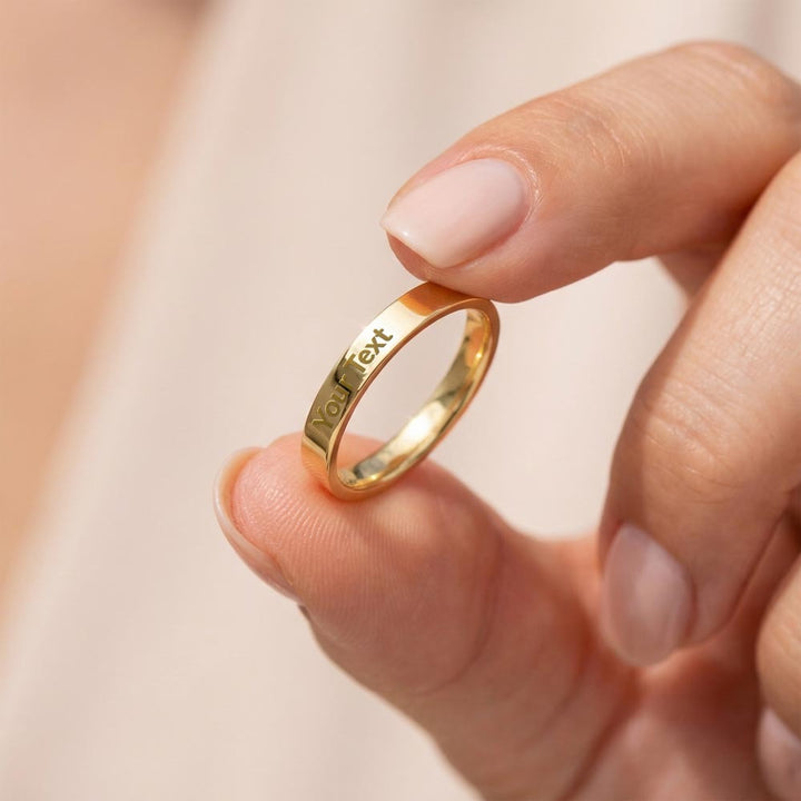 Personalized Engraved Message Ring (Stainless Steel)