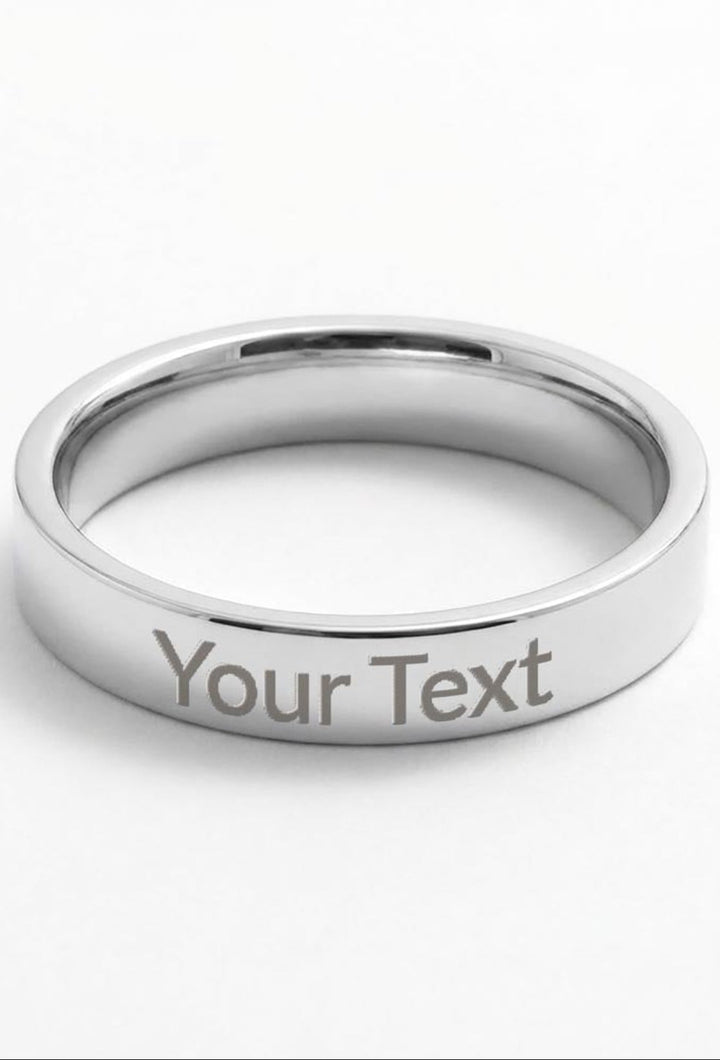 Personalized Engraved Message Ring (Stainless Steel)   Jewelry Joy & Country