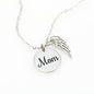 Mom I'll Hold You In My Heart - Stainless Steel Memorial Necklace With Angel Wing - Joy & Country