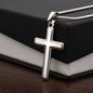 With God All Things Are Possible - Stainless Steel Cross Necklace - Joy & Country