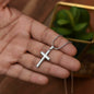 With God All Things Are Possible - Stainless Steel Cross Necklace - Joy & Country