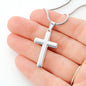 With God All Things Are Possible - Stainless Steel Cross Necklace - Joy & Country