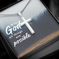With God All Things Are Possible - Stainless Steel Cross Necklace - Joy & Country
