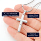 With God All Things Are Possible - Stainless Steel Cross Necklace - Joy & Country