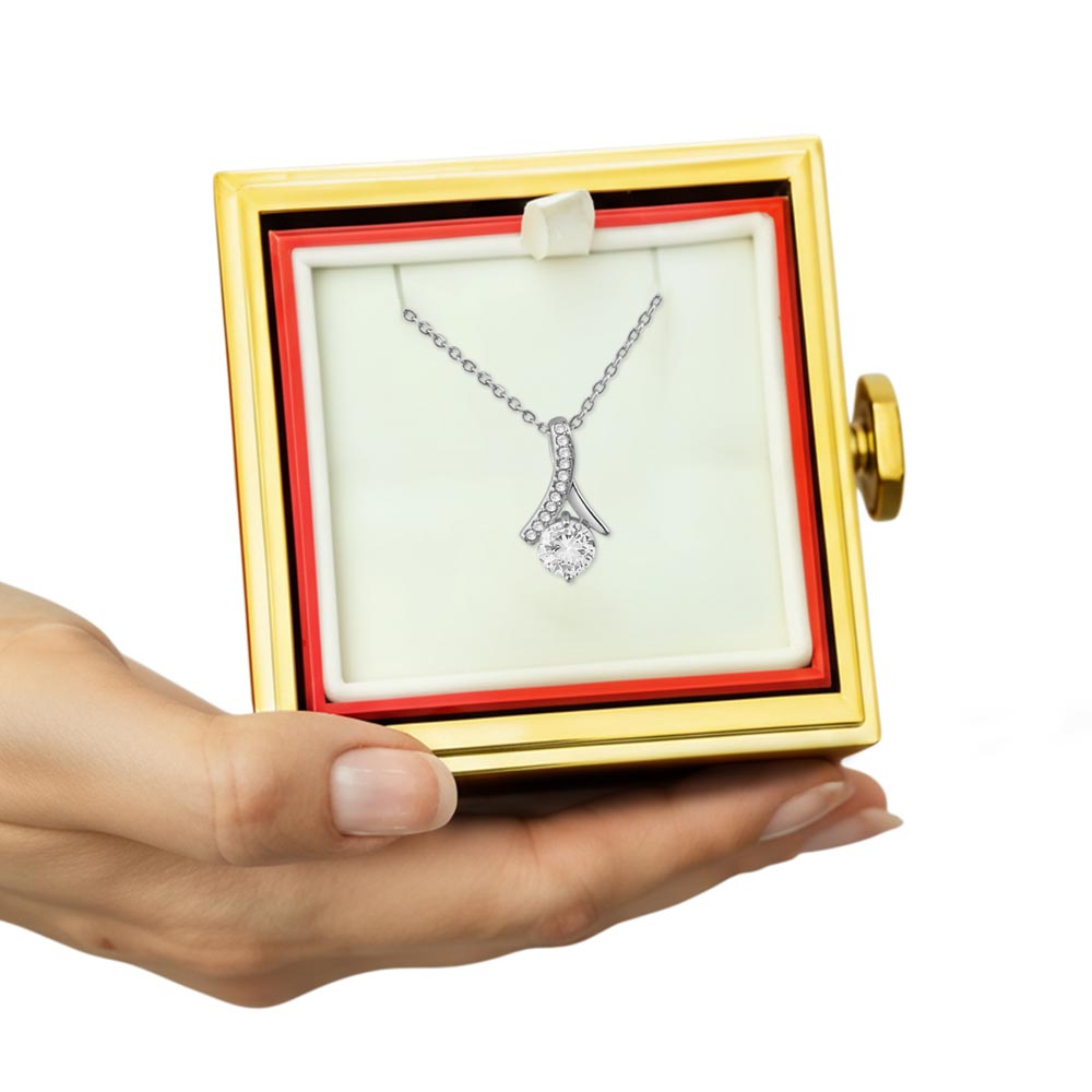 Timeless Beauty - Stainless Steel Necklace w/ Rotating Rose Gift Box