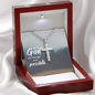 With God All Things Are Possible - Stainless Steel Cross Necklace - Joy & Country