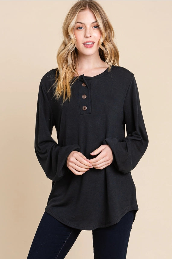 Joy Comes In The Morning - Balloon-Sleeve Top