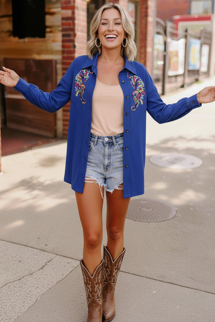 Roaring Good Times Button Down Top    Joy & Country