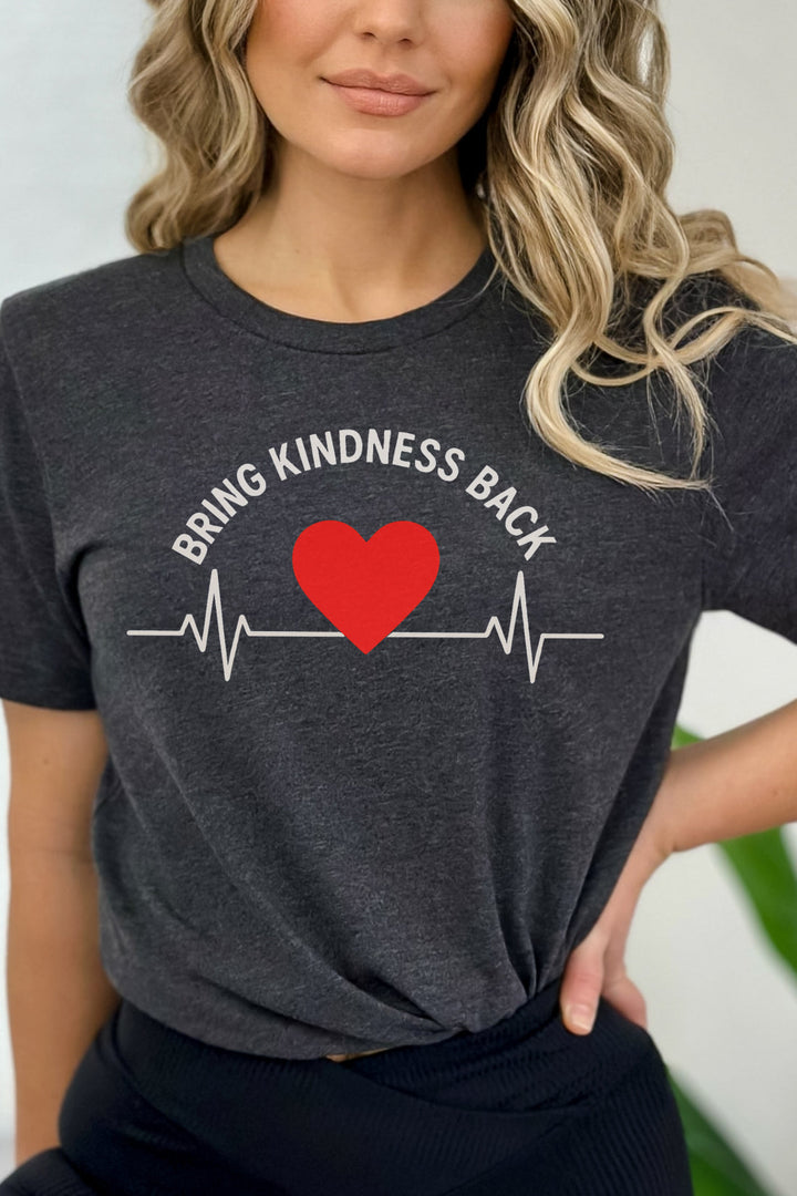 Bring Kindness Back - Heartbeat - Unisex Crew-Neck Tee   T-Shirt Joy & Country