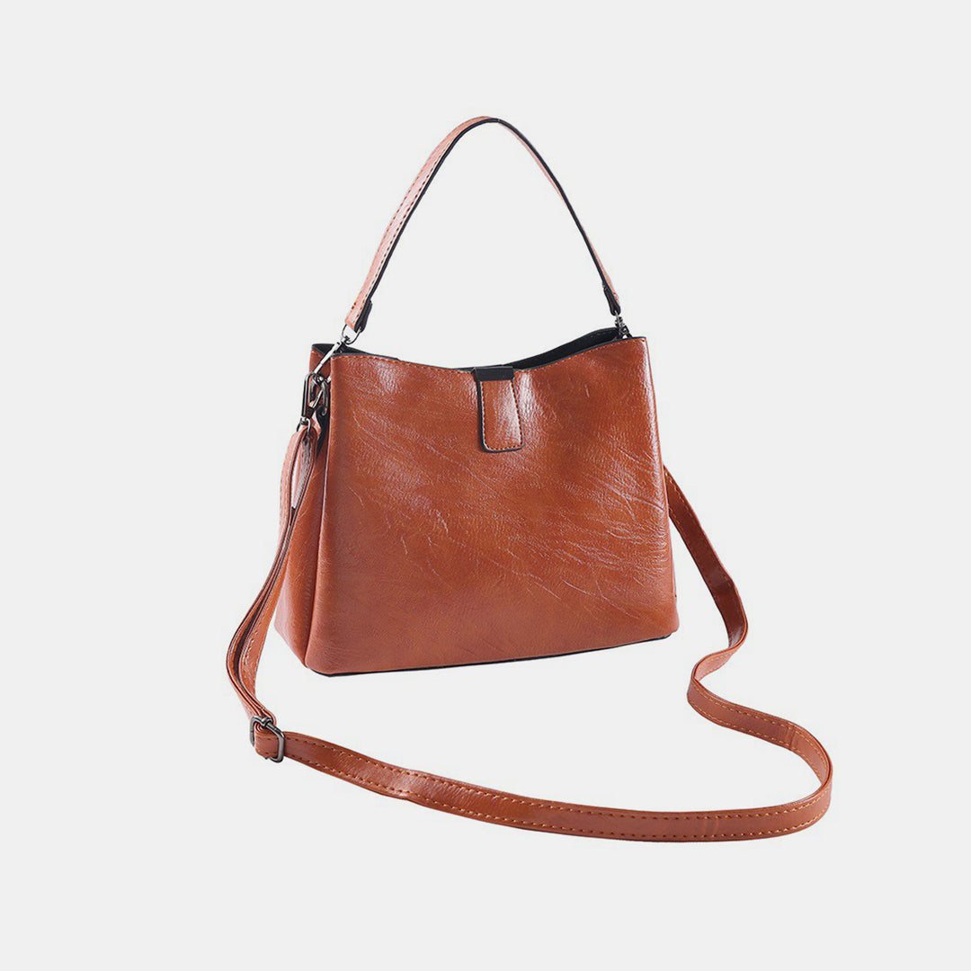 Vegan Leather Shoulder Bag (3 Colors)