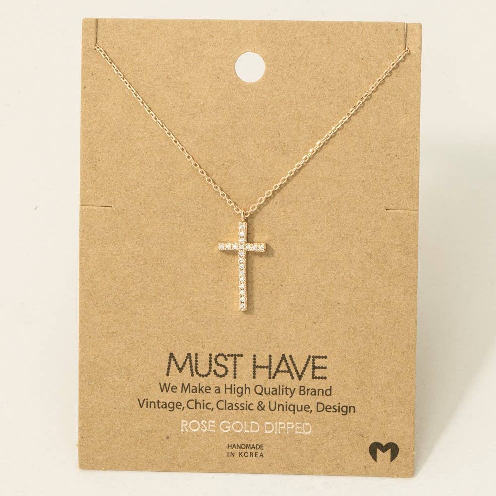 Made For More Pave Cross Necklace