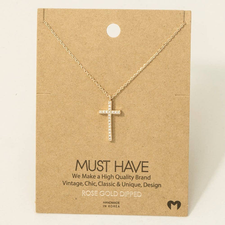 Made For More Pave Cross Necklace
