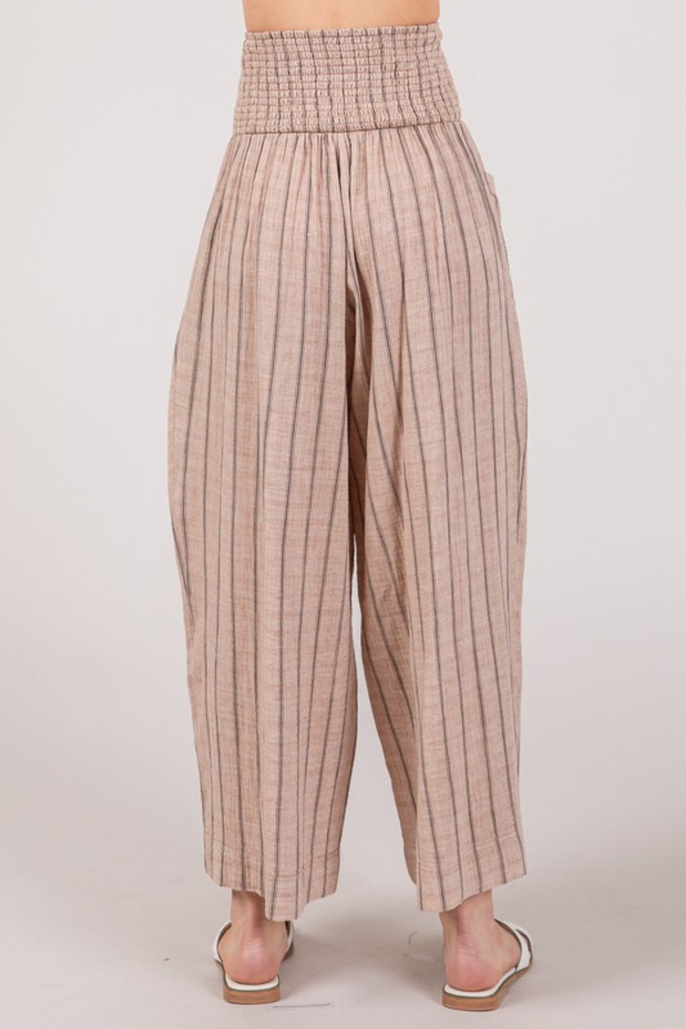 Cotton Gauze Stripe Pants