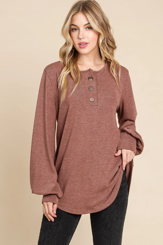 Joy Comes In The Morning - Balloon-Sleeve Top