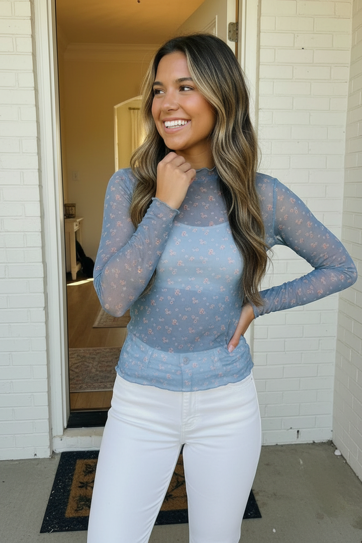 Oh My Darling Floral Mesh Top    Joy & Country