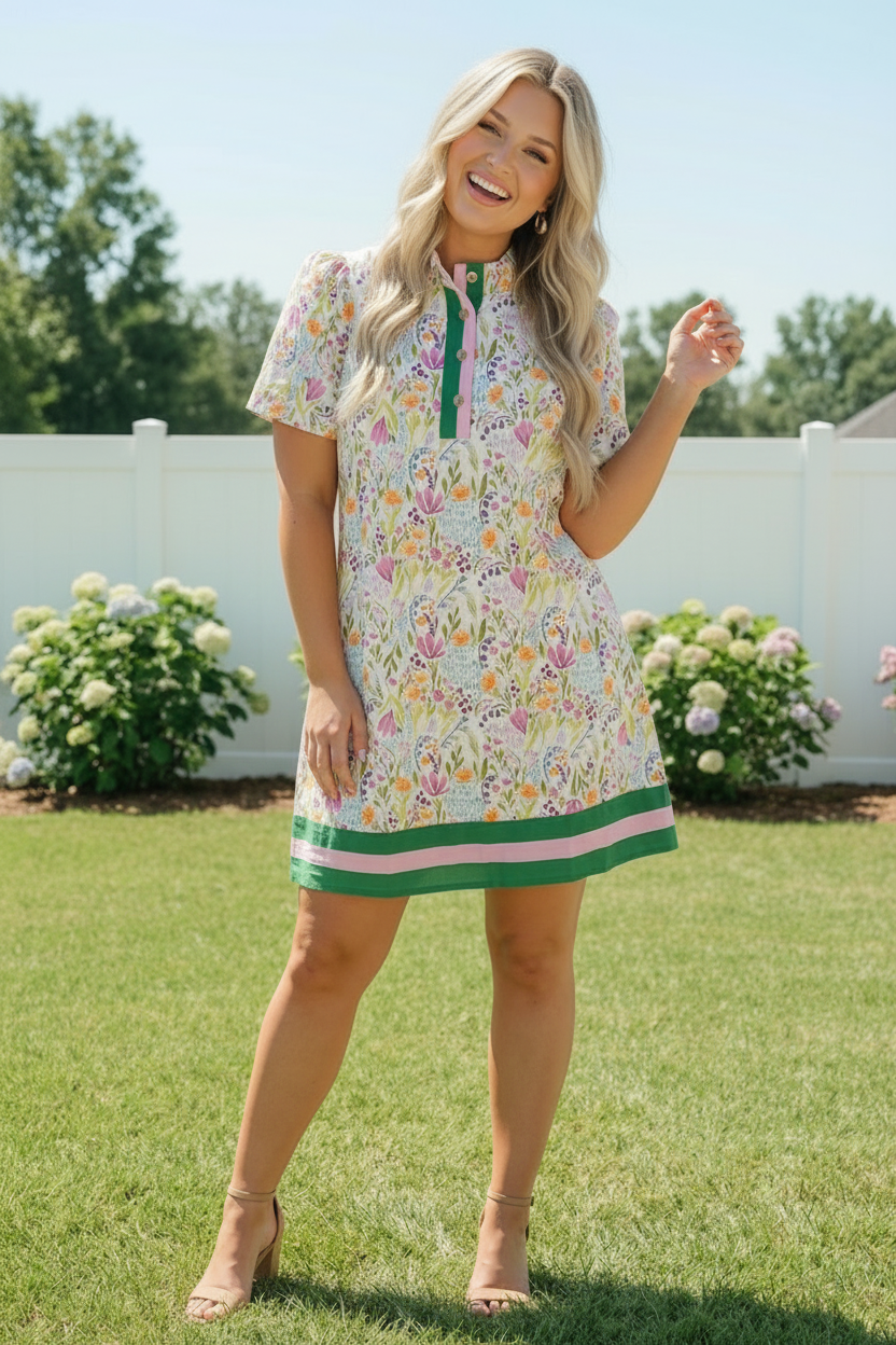 Spring Ready Floral Shift Dress    Joy & Country