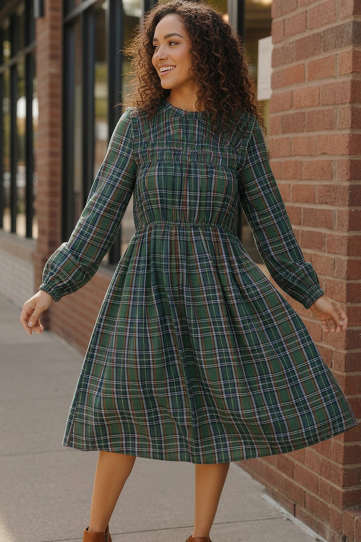 Cedar Lane Plaid Midi Dress    Joy & Country