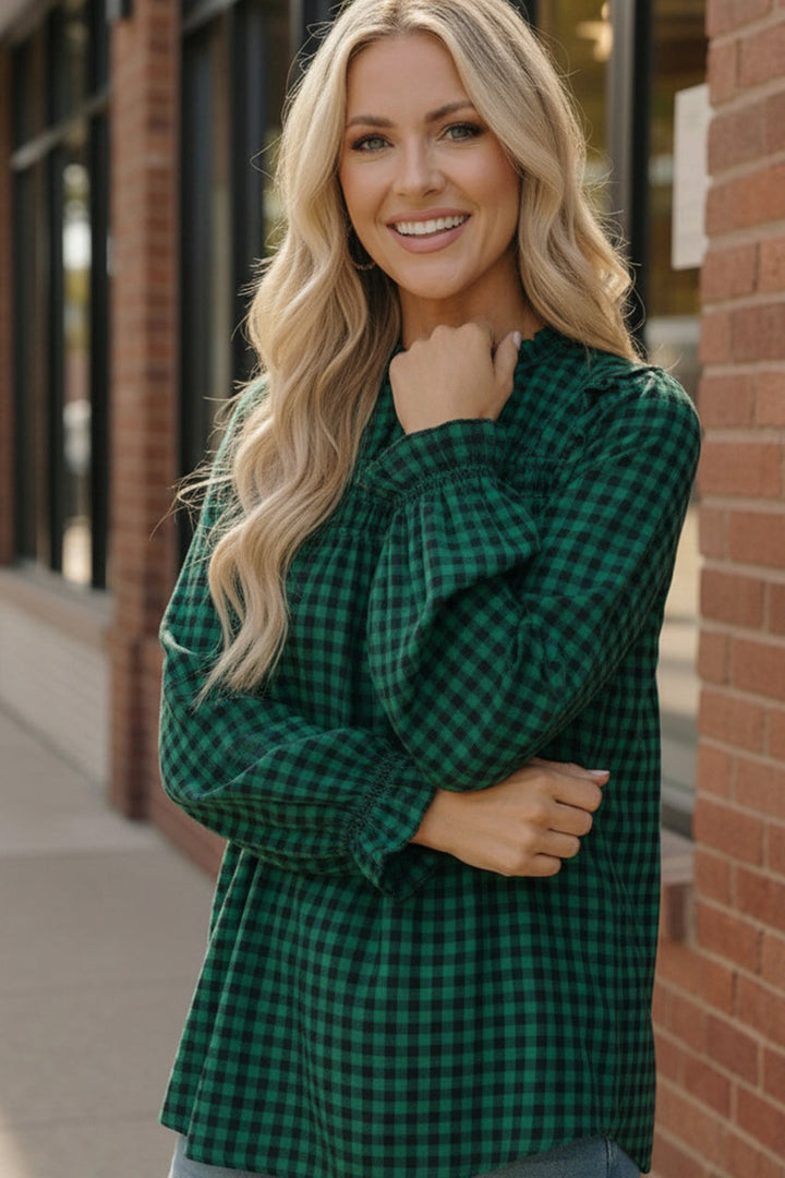 Wildwood Check Green Smock    Joy & Country