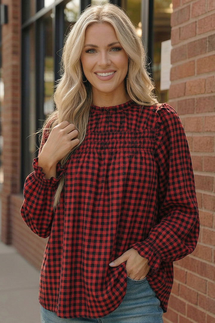 Wildwood Check Red Smock    Joy & Country