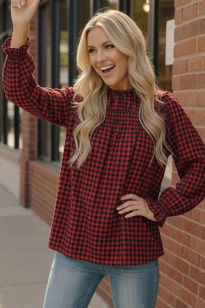 Wildwood Check Red Smock    Joy & Country