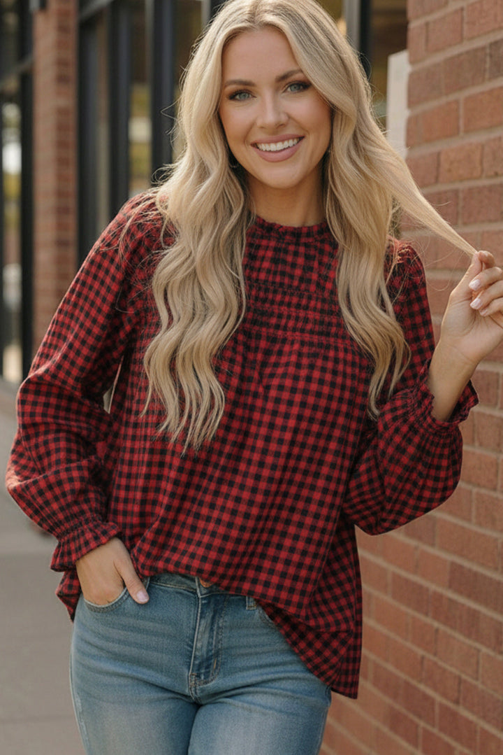Wildwood Check Red Smock    Joy & Country