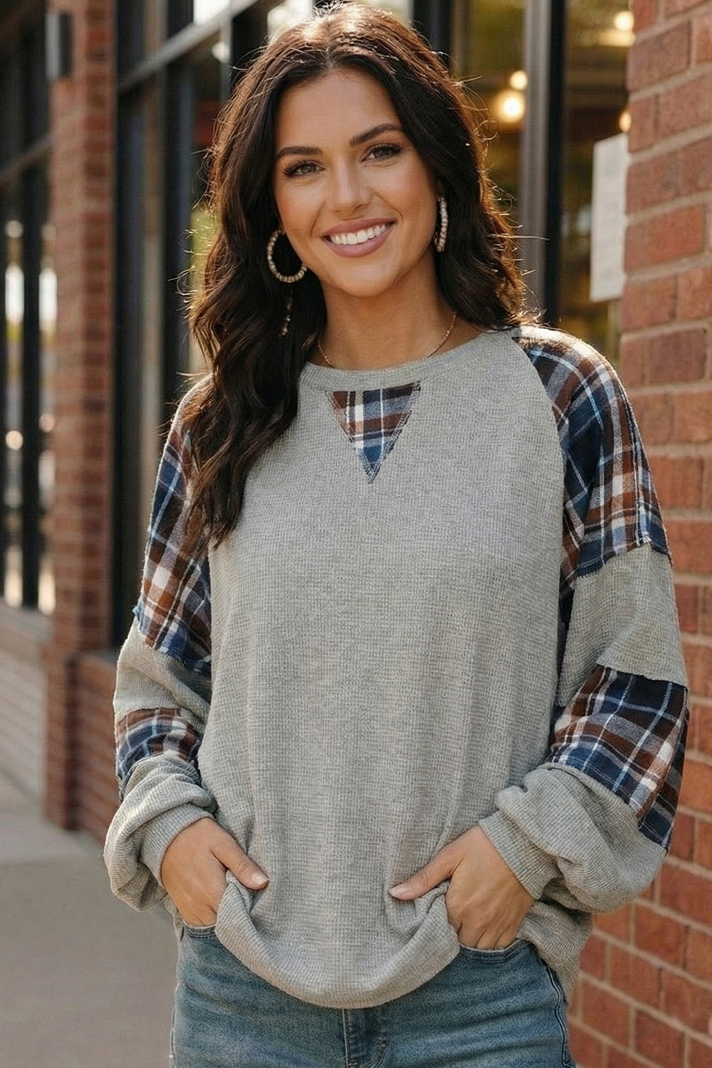 Plaid & Chill Thermal Knit    Joy & Country