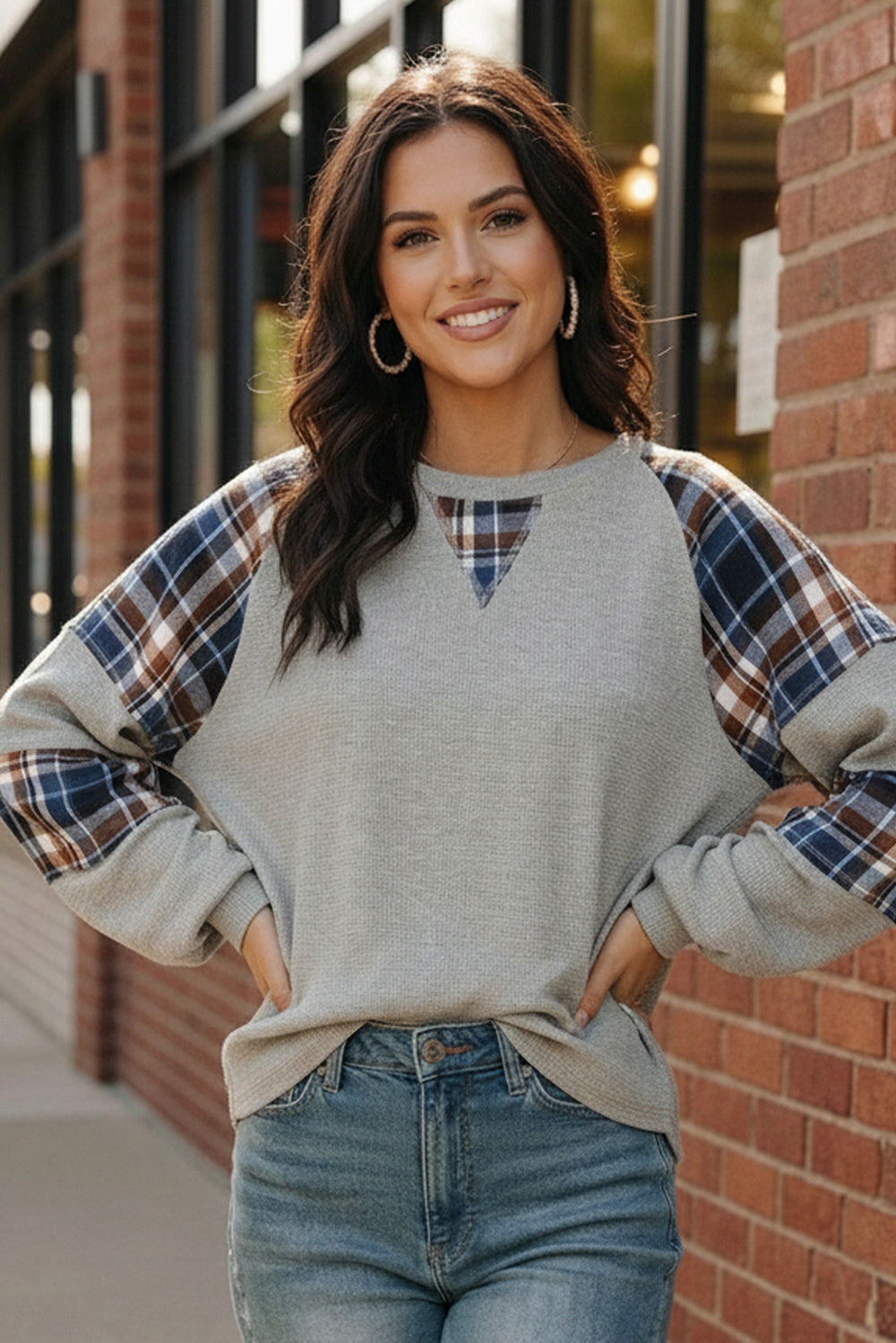 Plaid & Chill Thermal Knit    Joy & Country